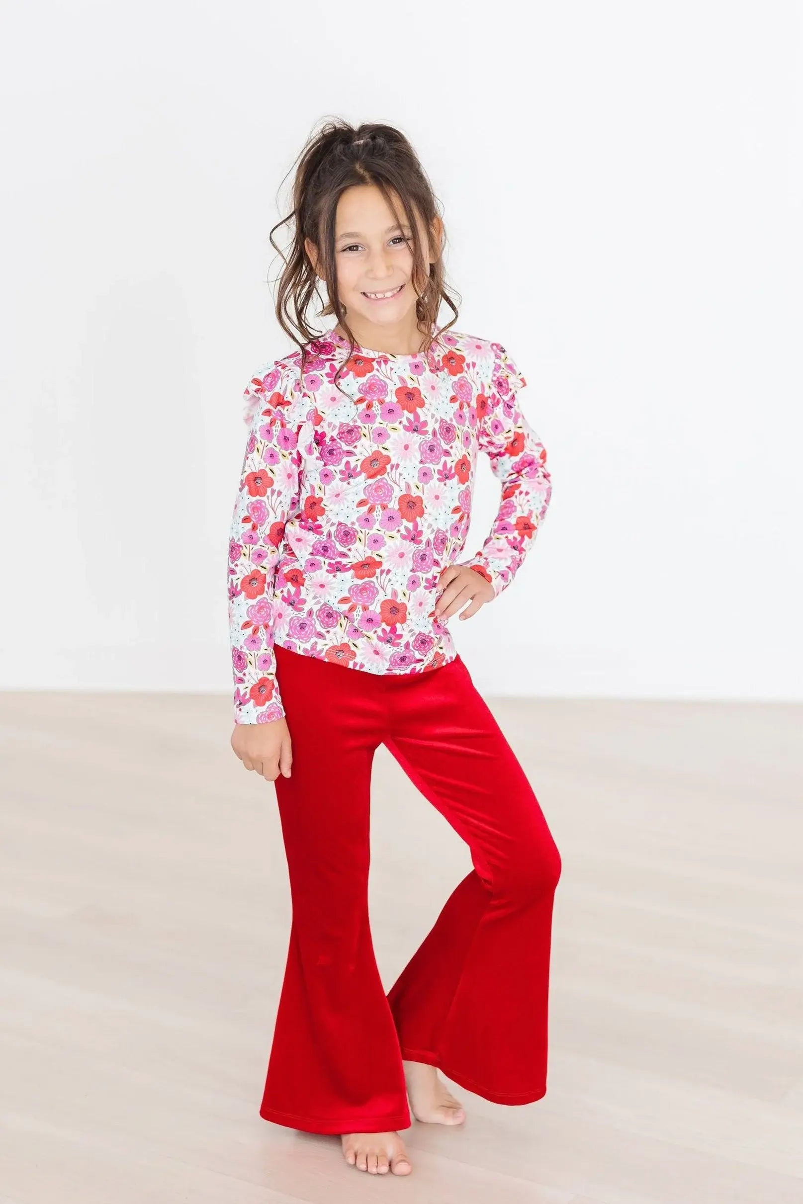 Secret Garden L/S Ruffle Tee - Mila & Rose ® - Flyclothing LLC