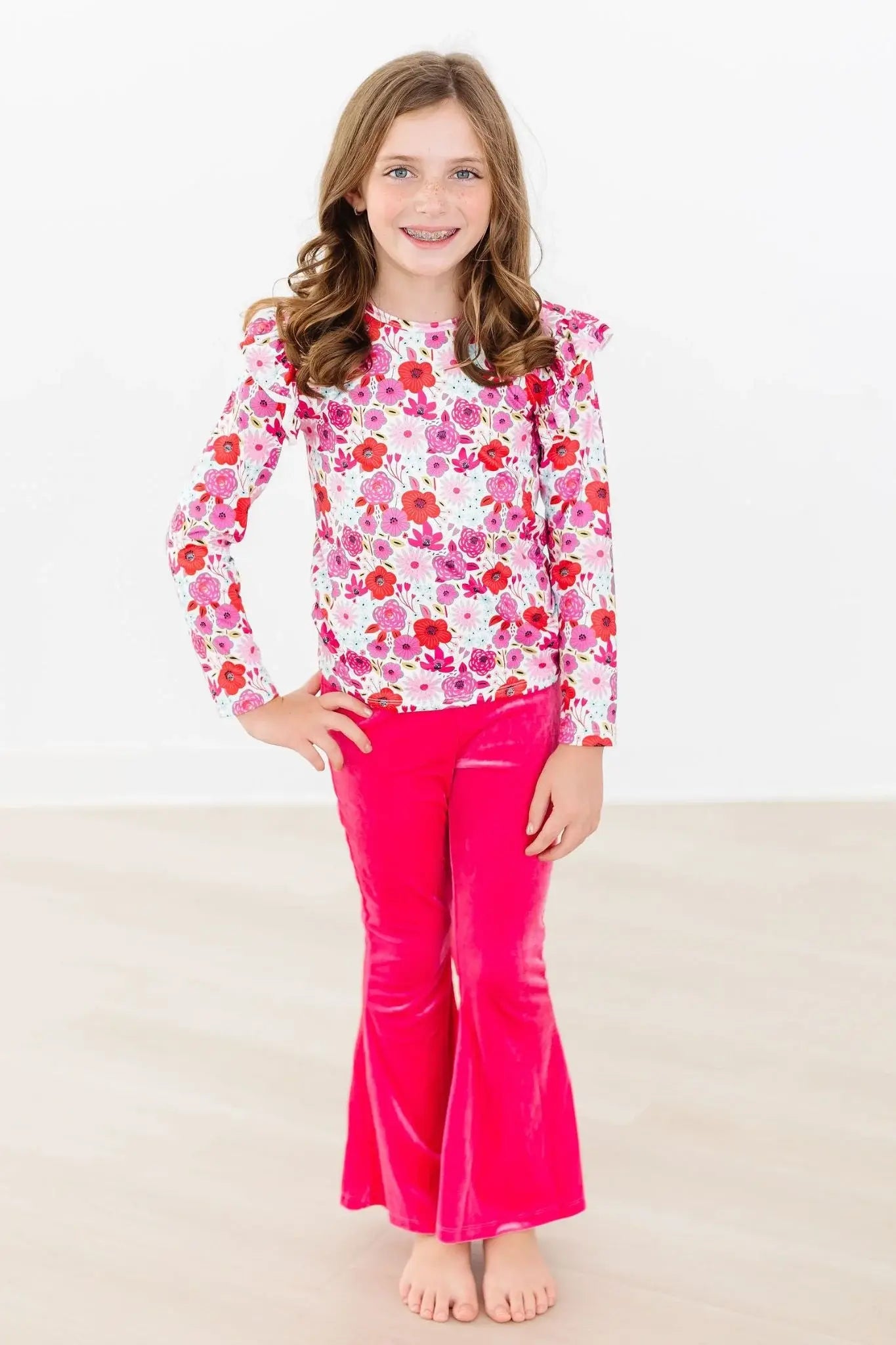 Secret Garden L/S Ruffle Tee - Mila & Rose ® - Flyclothing LLC
