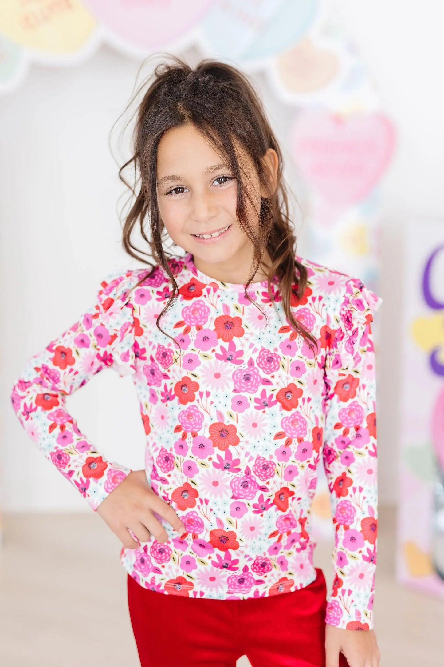 Secret Garden L/S Ruffle Tee - Mila & Rose ® - Flyclothing LLC