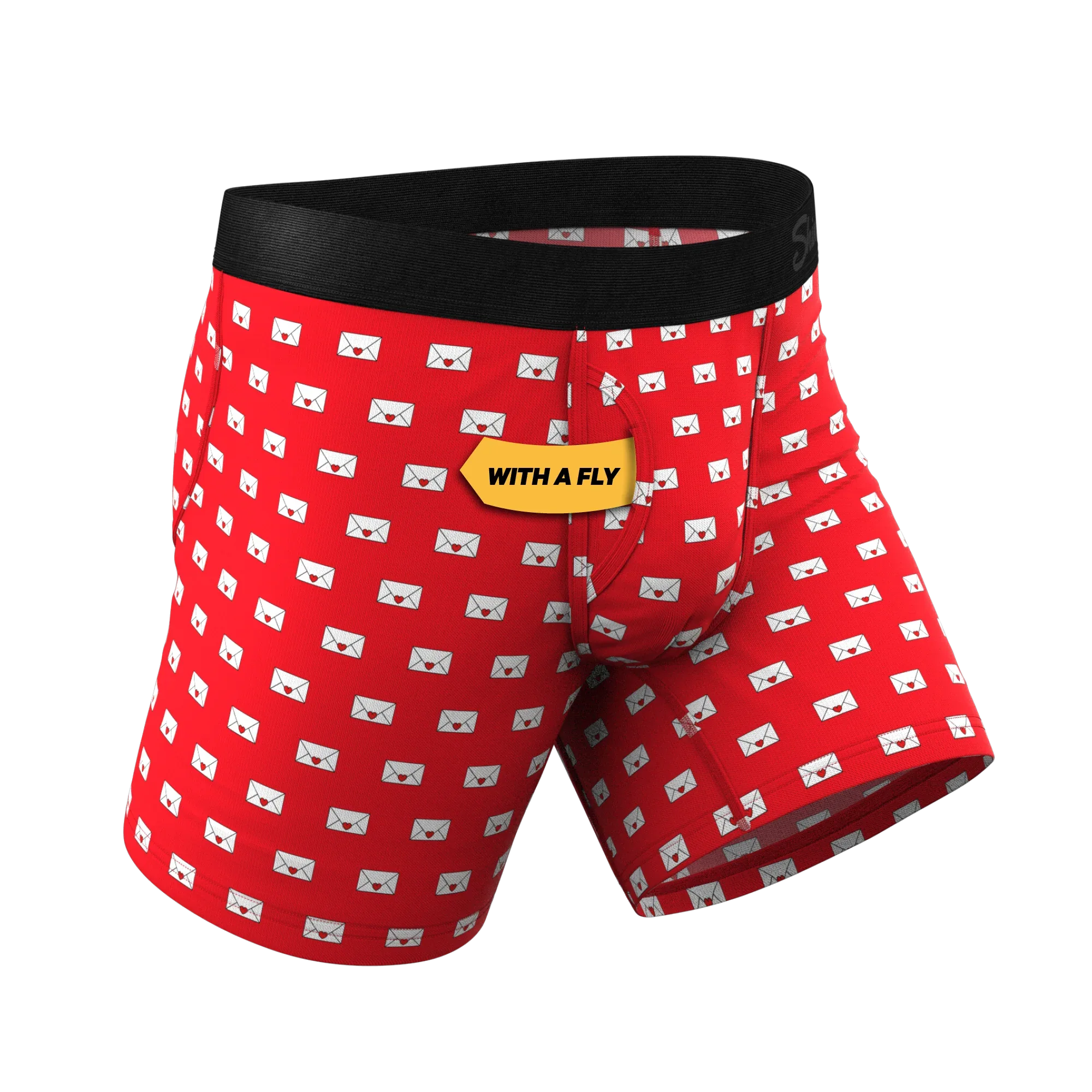 The Secret Admirer | Valentines Letters Ball Hammock® Pouch Underwear With Fly - Shinesty - Flyclothing LLC