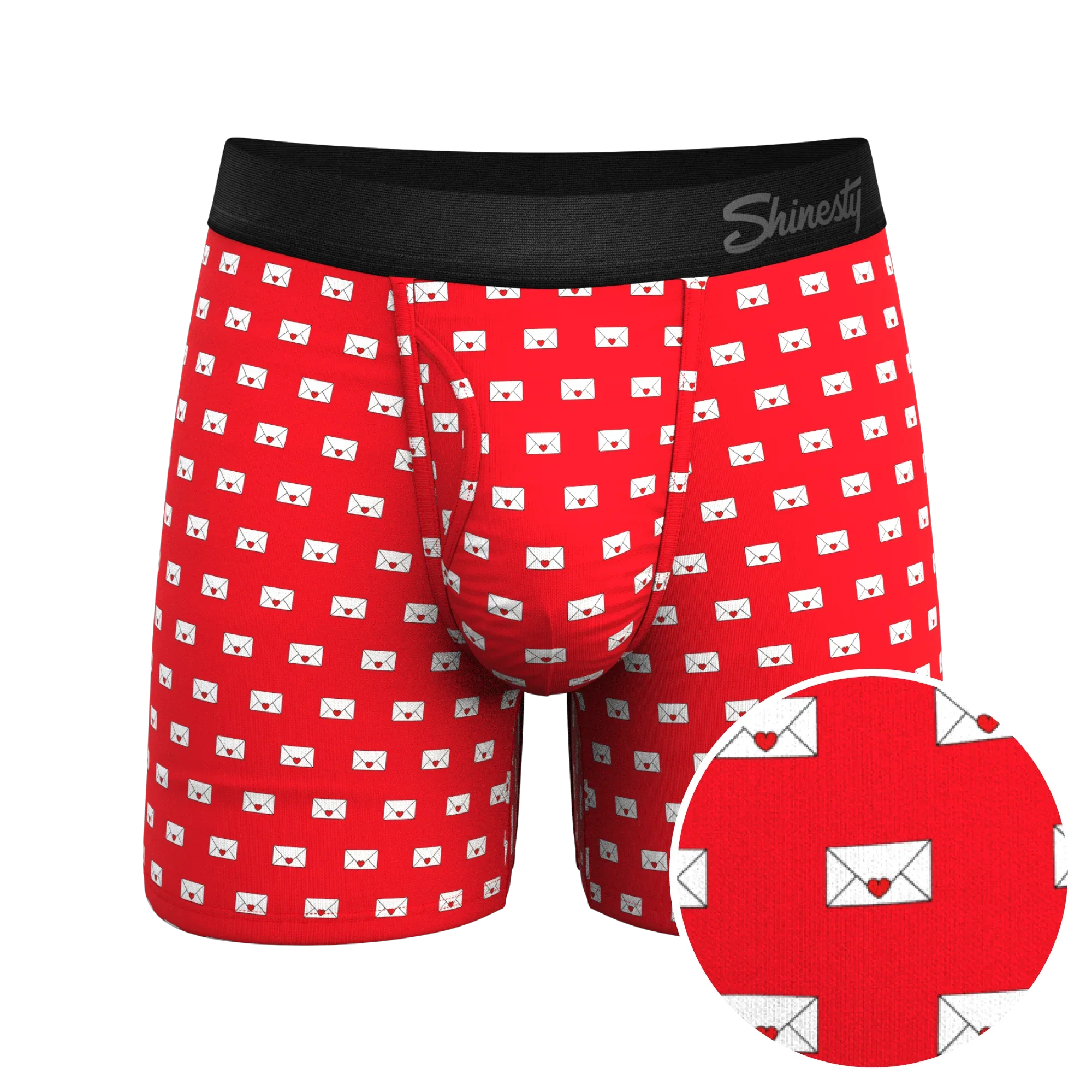 The Secret Admirer | Valentines Letters Ball Hammock® Pouch Underwear With Fly - Shinesty - Flyclothing LLC