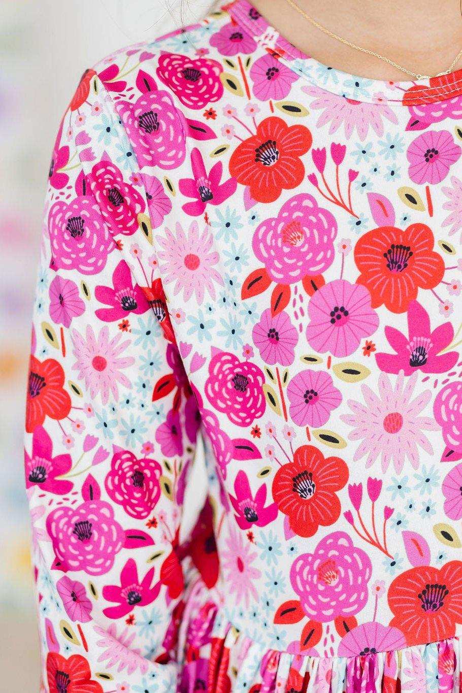 Secret Garden 3/4 Pocket Twirl Dress - Mila & Rose ® - Flyclothing LLC