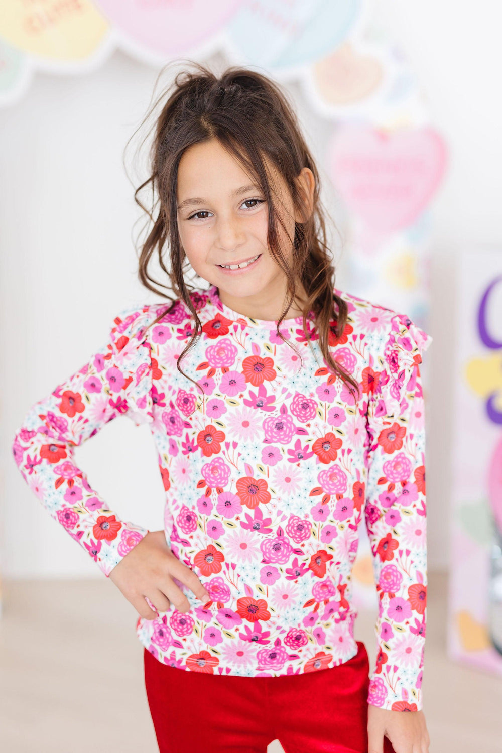 Secret Garden L/S Ruffle Tee - Mila & Rose ®