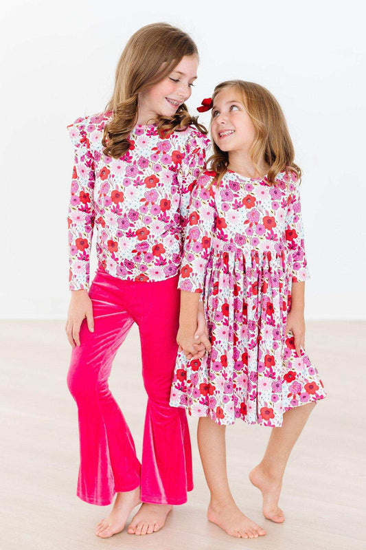 Secret Garden L/S Ruffle Tee - Mila & Rose ® - Flyclothing LLC