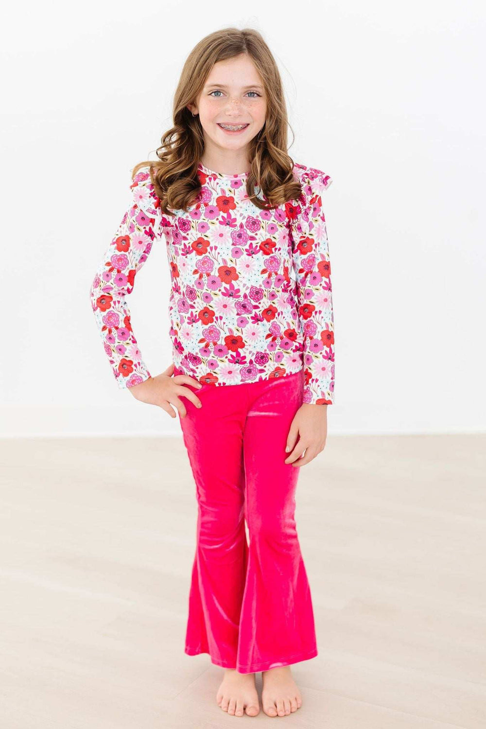 Secret Garden L/S Ruffle Tee - Mila & Rose ® - Flyclothing LLC