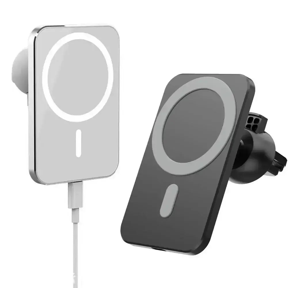 15W Qi Car Charger Type C Mobile Phone Magsafing Wireless Charger Car Mount Magnetic Holder For IPhone12 13 Pro Car Charging - ZeeBelle.com - Flyclothing LLC