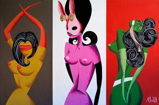 Black Market Art Company See No Innocence, Hear No Innocence, Speak No Innocence Print - Black Market Art Company - Flyclothing LLC