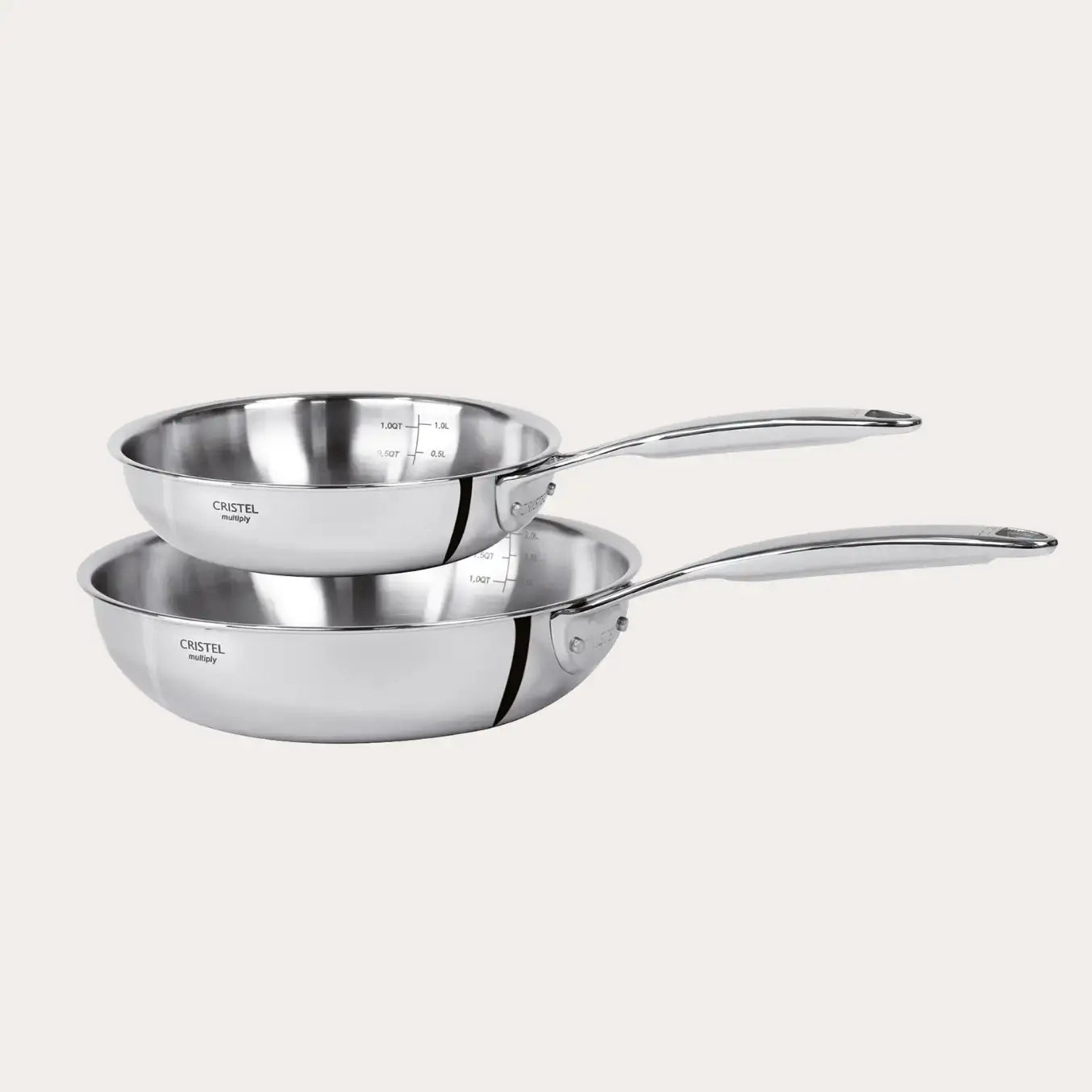 Set of 2 deep frying pans - CRISTEL USA - Flyclothing LLC