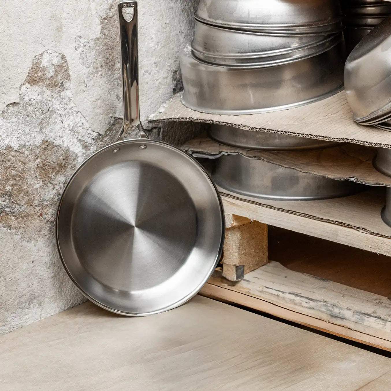2 stainless steel Frying pans Set - CRISTEL USA - Flyclothing LLC