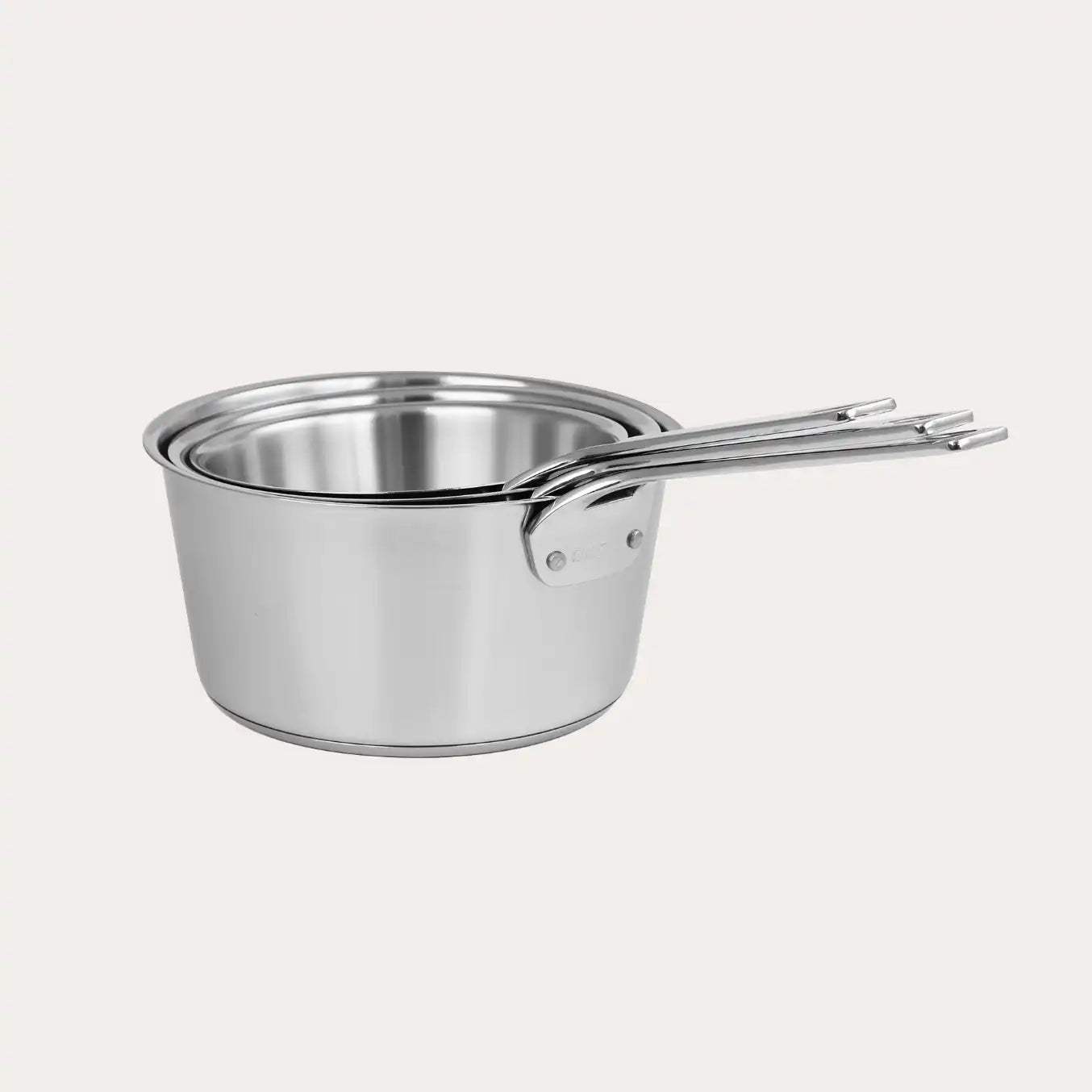 Set of 3 saucepans with glass lids - CRISTEL USA - Flyclothing LLC