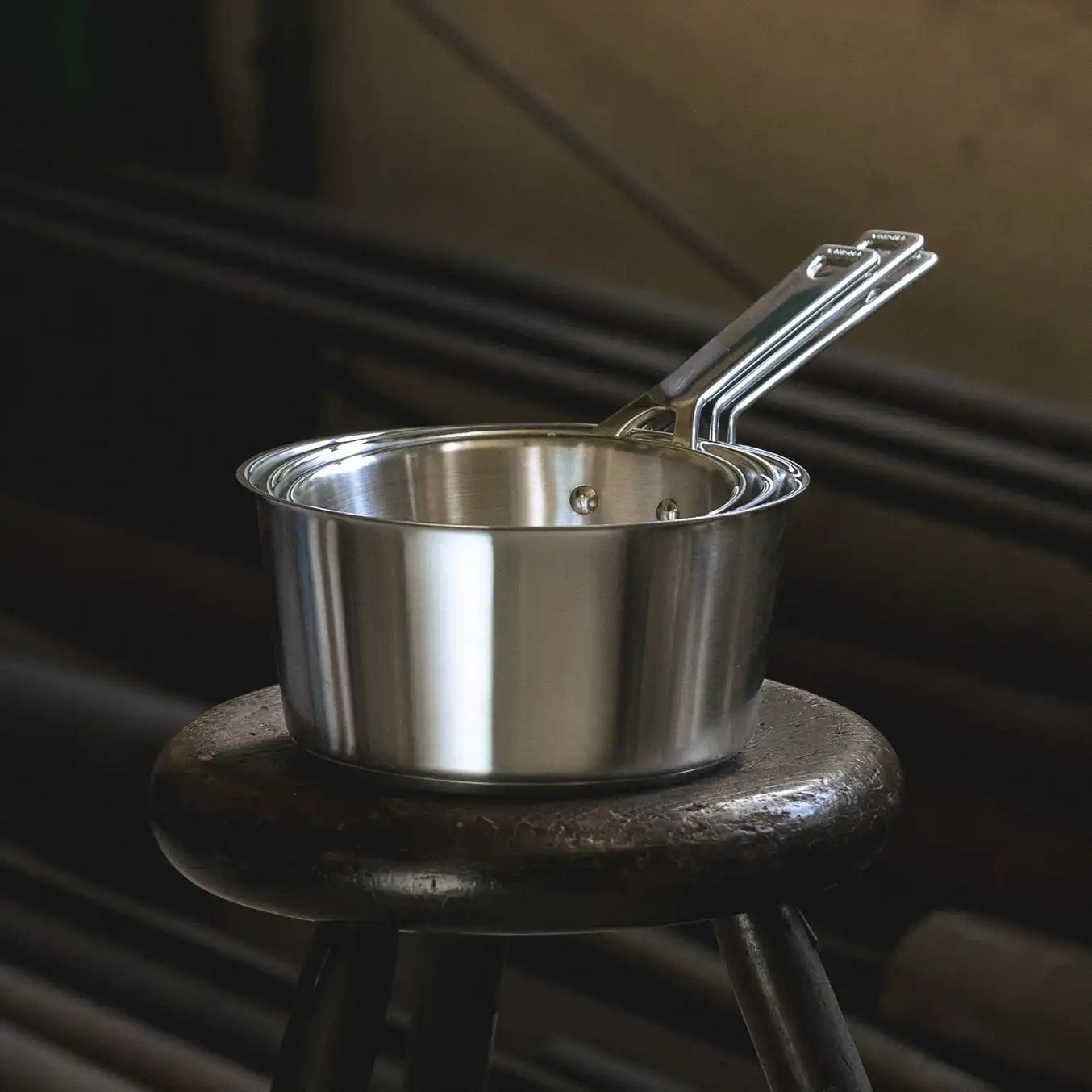 Set of 3 saucepans with glass lids - CRISTEL USA - Flyclothing LLC