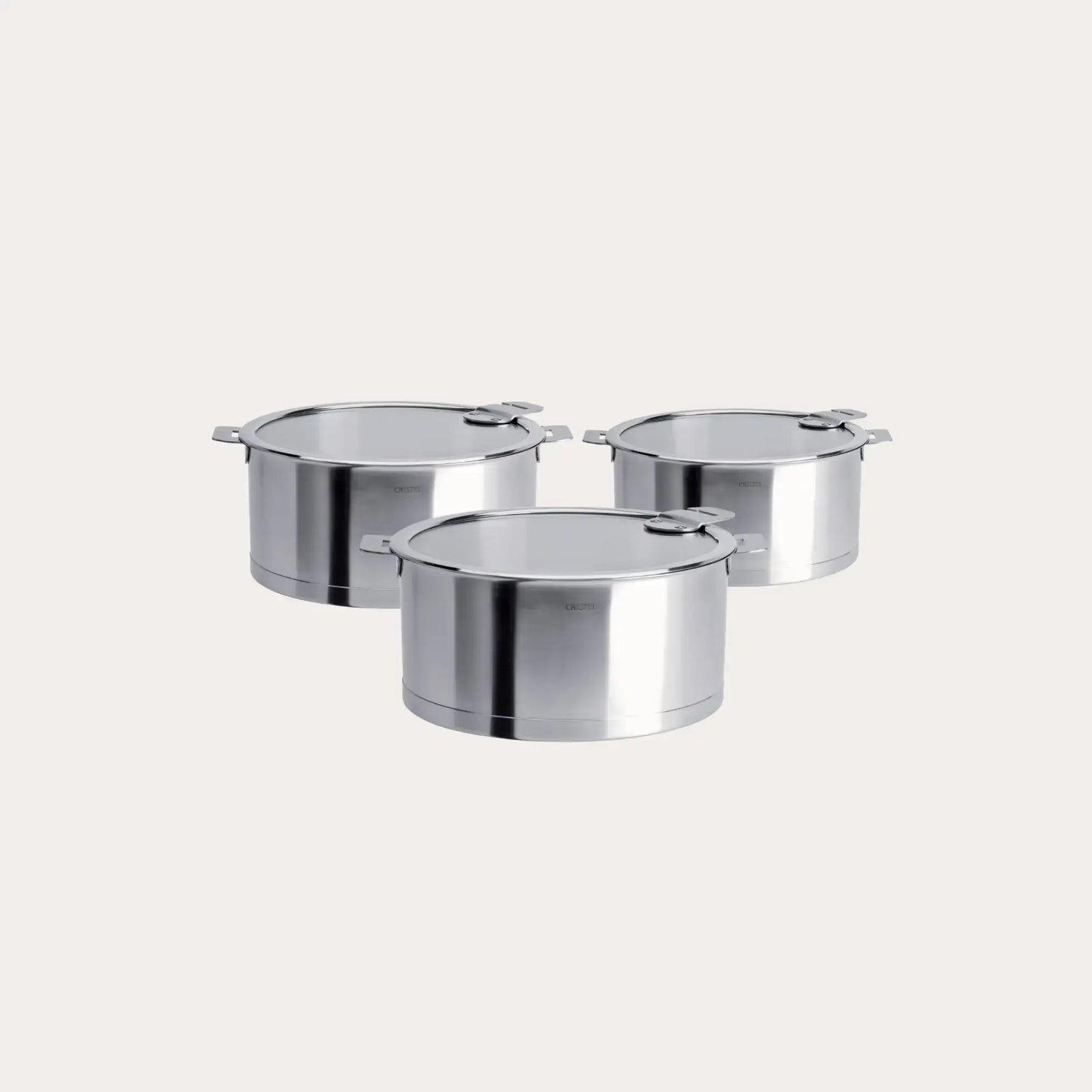 Set of 3 saucepans with lids - CRISTEL USA - Flyclothing LLC