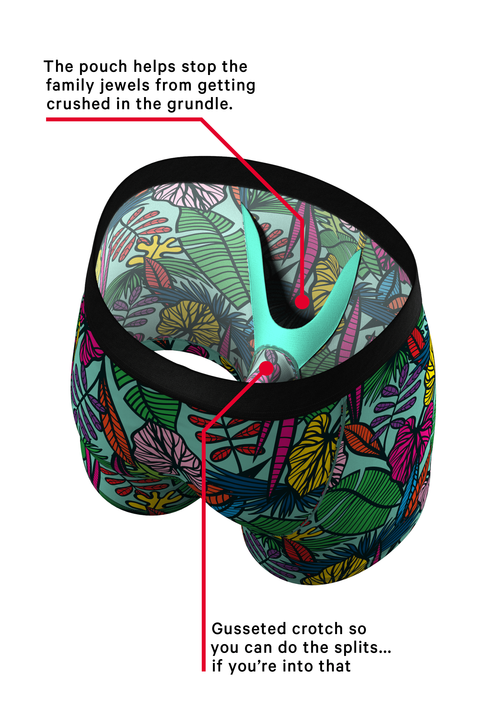 The Sex On The Beach | Light Blue Tropical Ball Hammock® Pouch Underwear - Shinesty