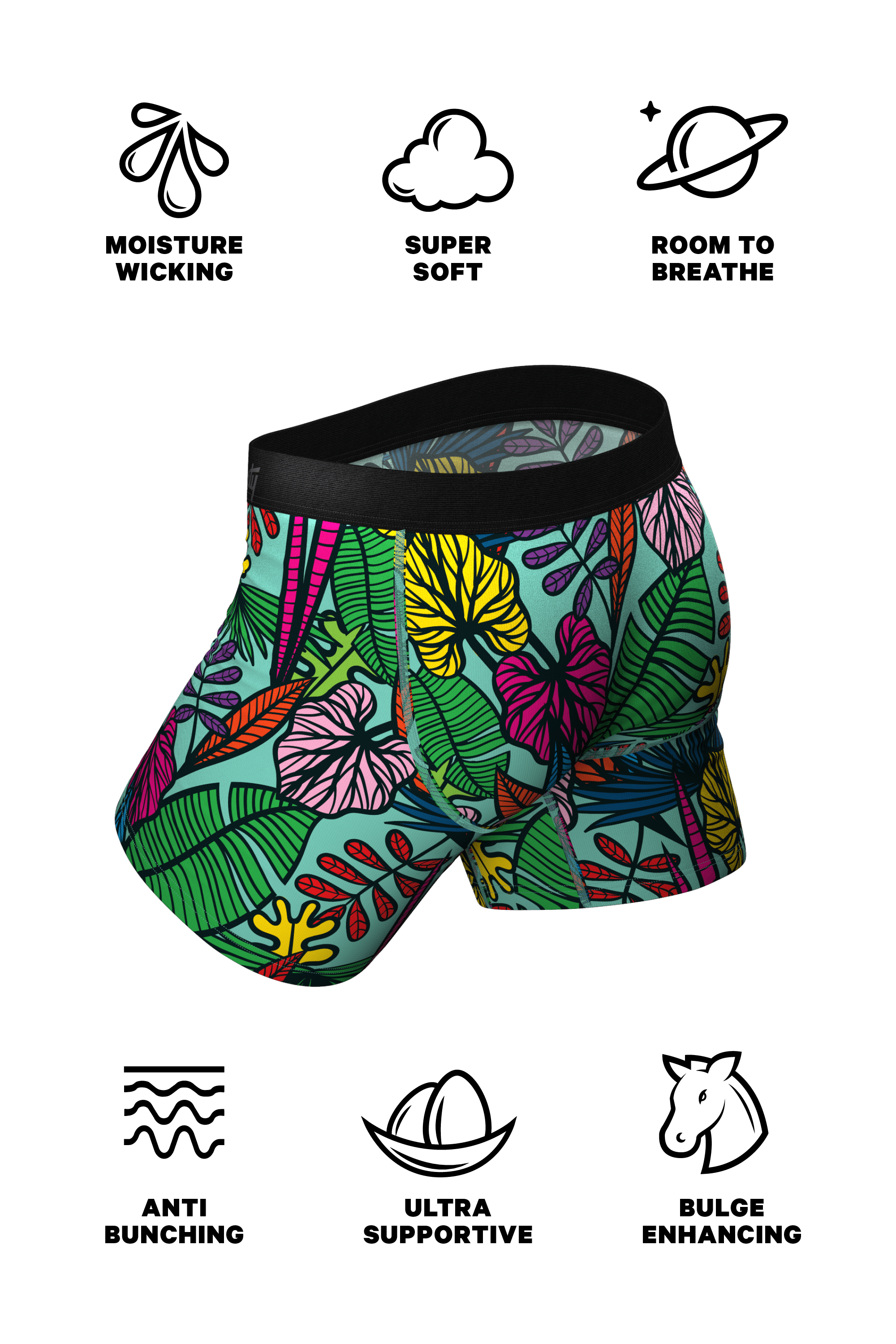 The Sex On The Beach | Light Blue Tropical Ball Hammock® Pouch Underwear - Shinesty