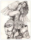 Black Market Art Company Sexy Angel Print