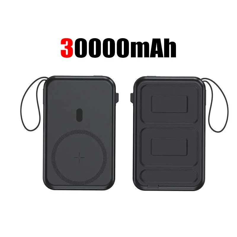 50000mah Mobile Power Bank 22.5w Fast Charging For Magsafe Wireless Charging Built-in Cables Portable Power Bank For IPhone - ZeeBelle.com - Flyclothing LLC