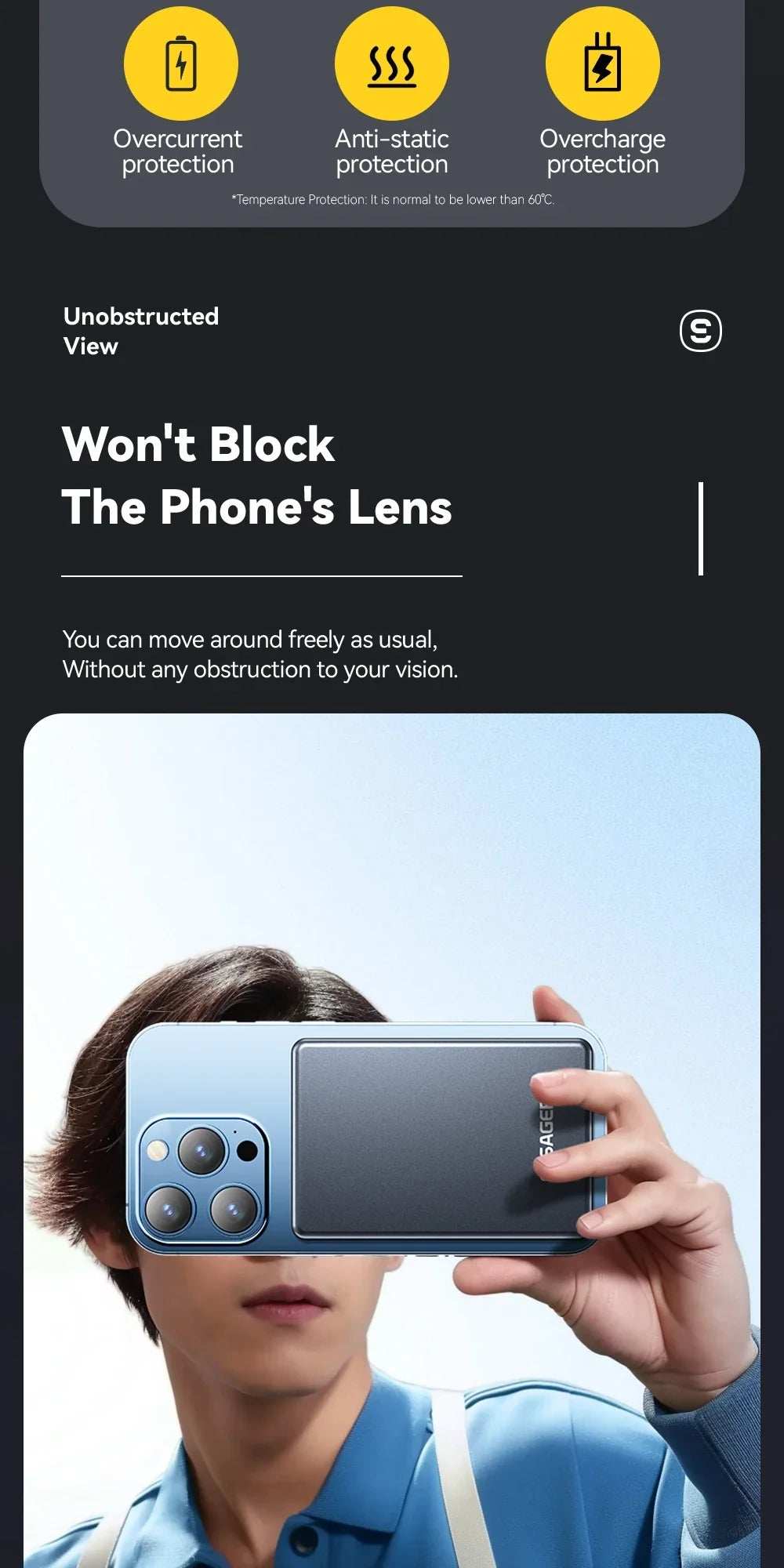 Essager Thin Wireless Power Bank Magnetic 20W 5000mAh Portable Fast Charging External Battery for Magsafe For iPhone 16 15 14 13 - ZeeBelle.com - Flyclothing LLC