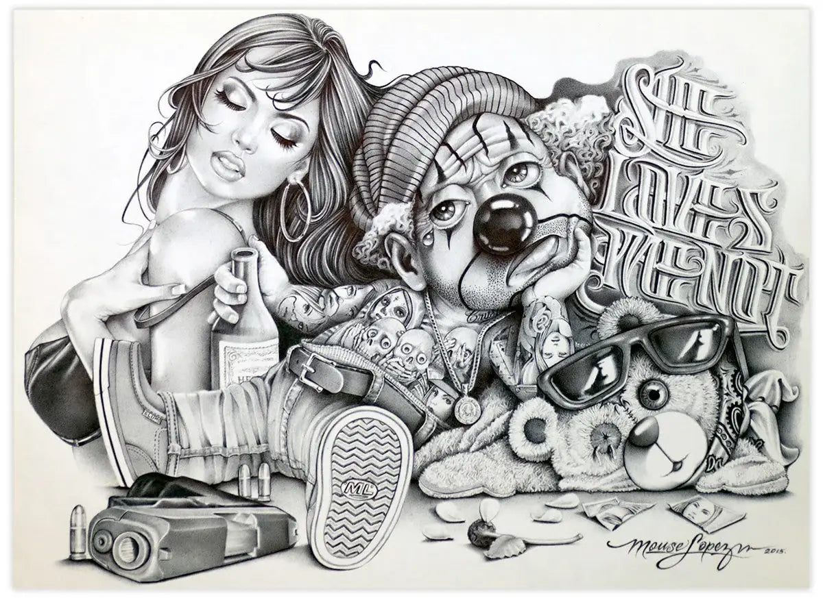 Black Market Art Company She Loves Me Not Print - Black Market Art Company - Flyclothing LLC