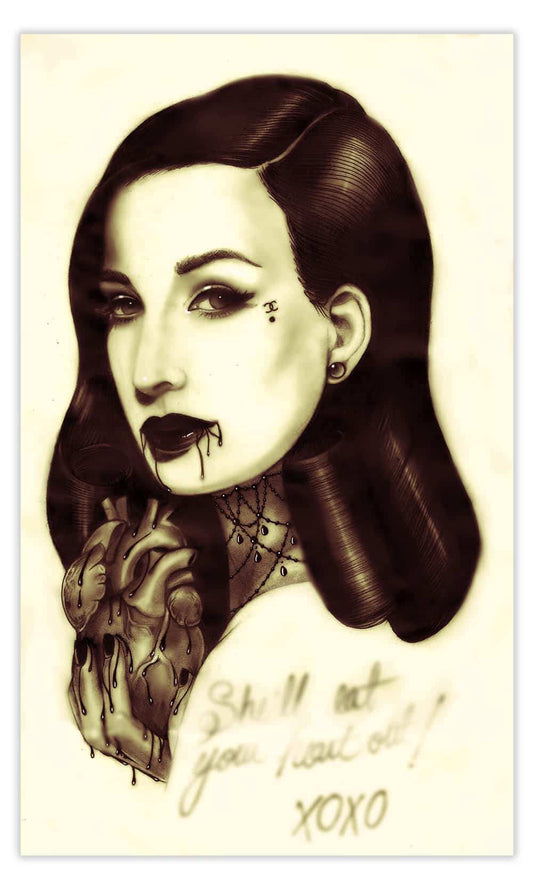 Black Market Art Company She&#8217;ll Eat Your Heart Out Print - Black Market Art Company - Flyclothing LLC