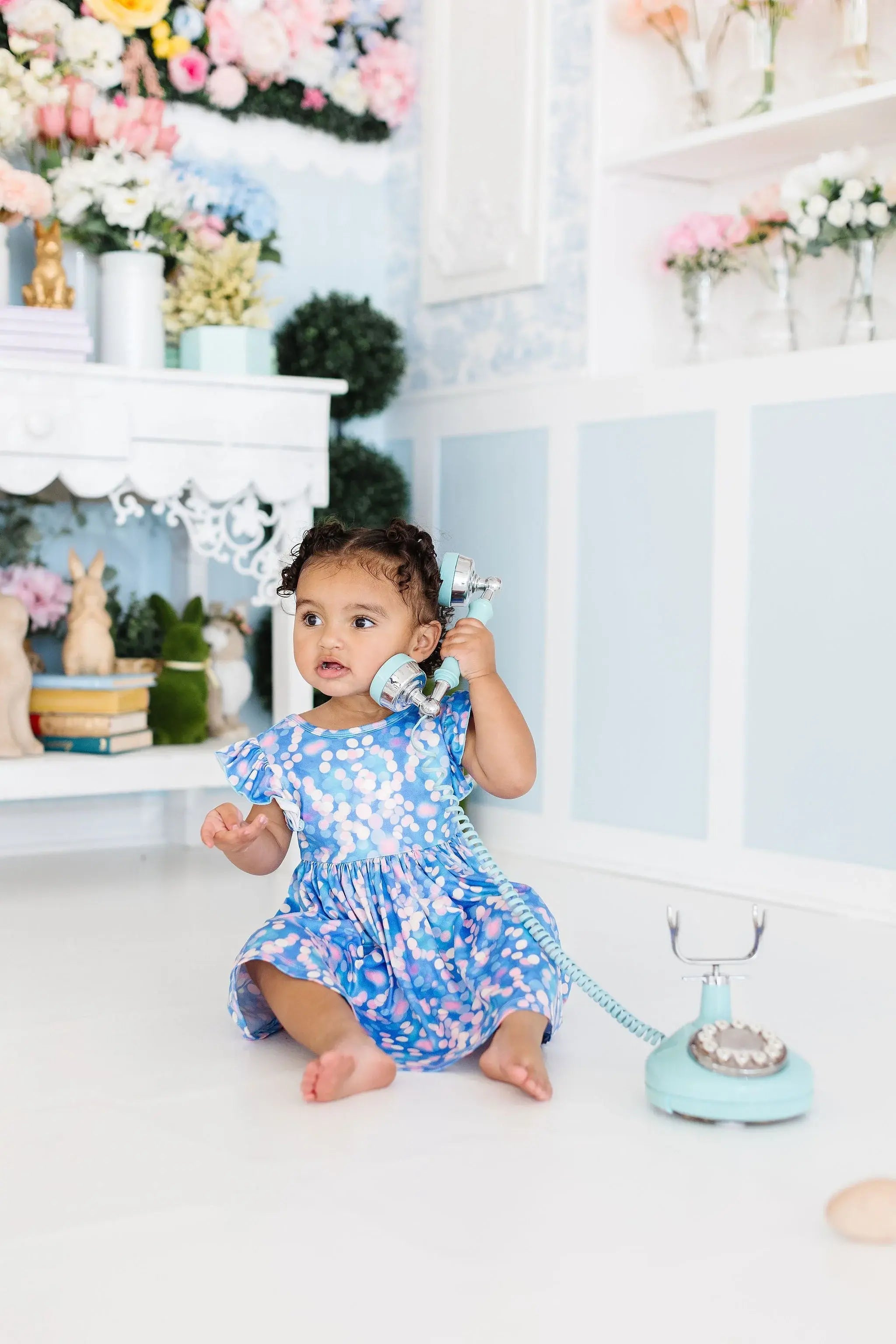 Shimmer & Shine Flutter Sleeve Twirl Dress - Mila & Rose ® - Flyclothing LLC