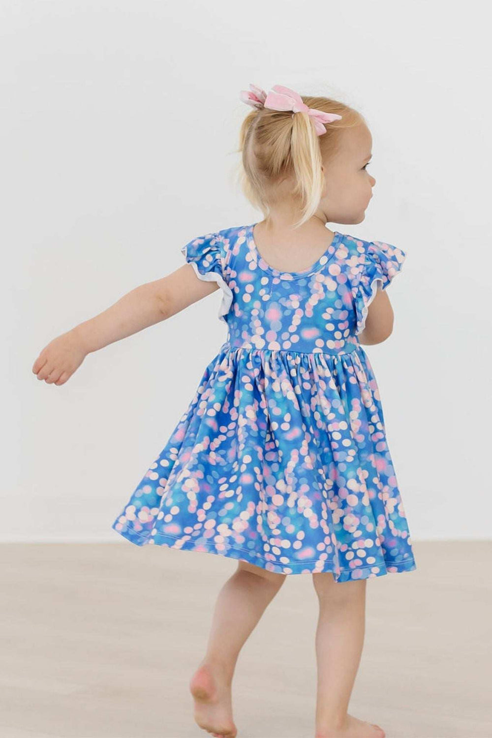 Shimmer & Shine Flutter Sleeve Twirl Dress - Mila & Rose ® - Flyclothing LLC