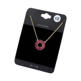 CZ Embellished Open Circle Pendant Necklace - Madeline Love - Flyclothing LLC