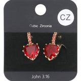 CZ Heart Evening Huggie Earrings - Madeline Love - Flyclothing LLC