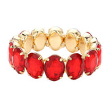 Oval Stone Stretch Evening Bracelet - Madeline Love - Flyclothing LLC
