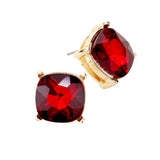 Square Stone Stud Earrings - Madeline Love - Flyclothing LLC