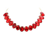 Oval Stone Evening Necklace - Madeline Love - Flyclothing LLC