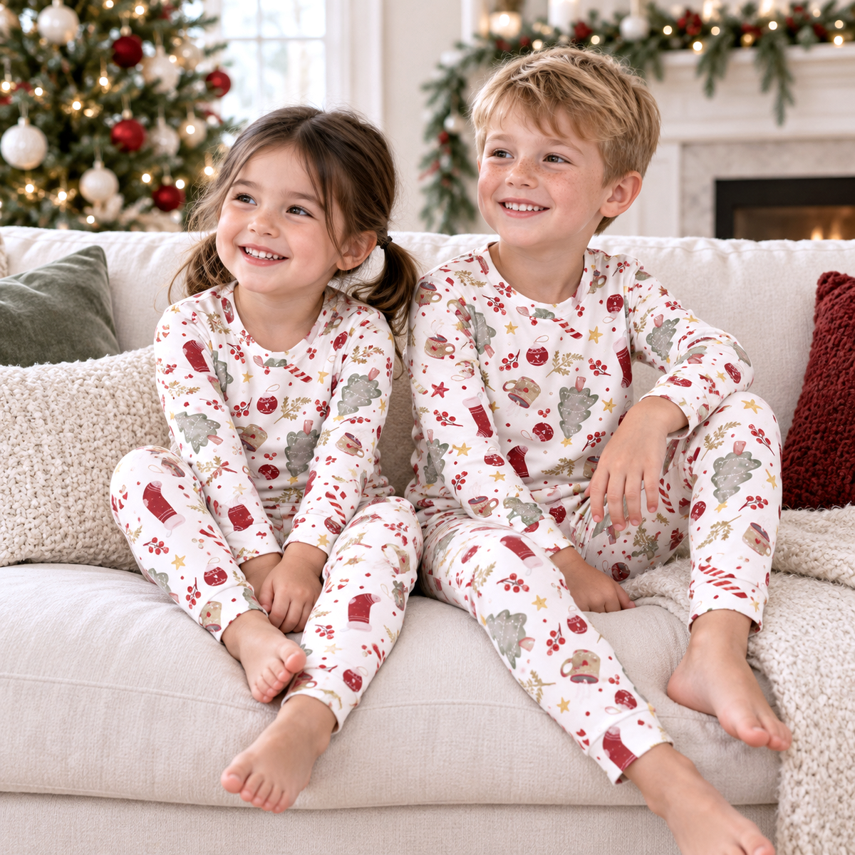 Kids’ Christmas Pajama Set – Soft Bamboo Holiday Sleepwear - Tesa Babe - Flyclothing LLC