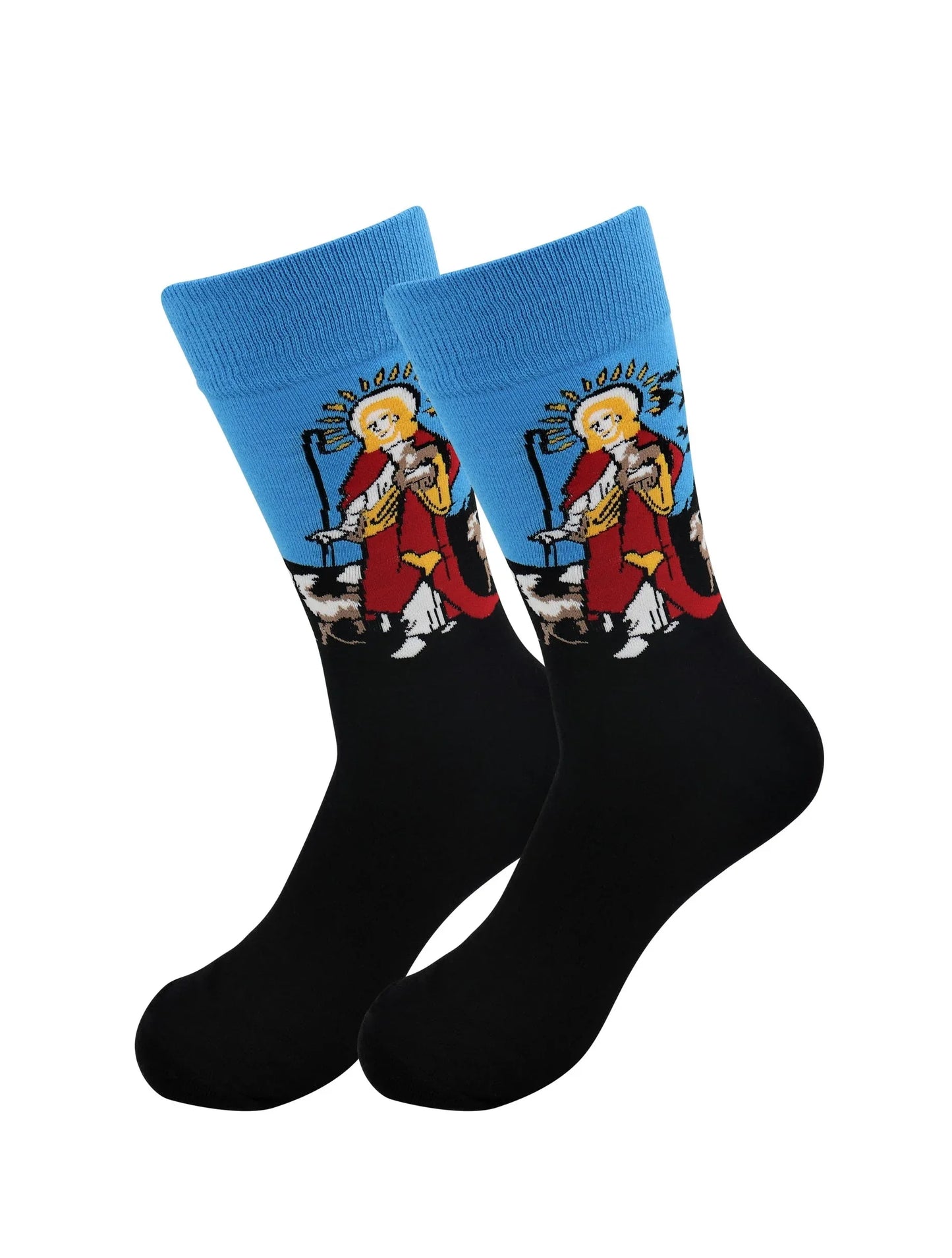 Jesus the Good Shepherd Socks - Comfy Cotton Socks for Men & Women - Real Sic - Flyclothing LLC