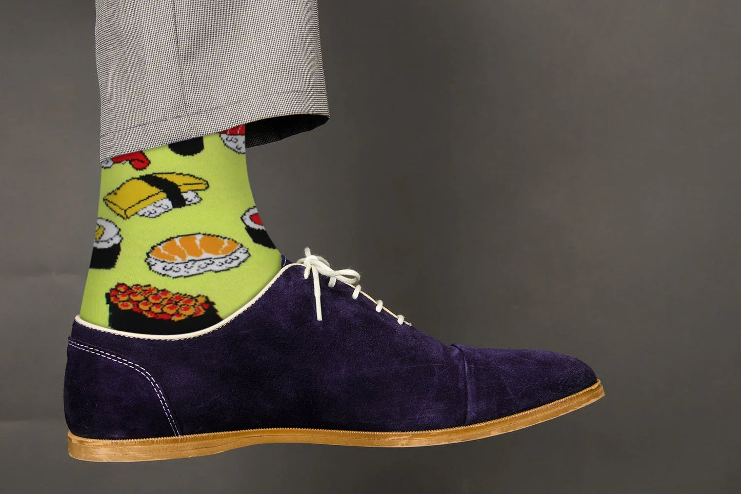 Sushi Socks (Green) - International Food - Comfy Cotton for Men & Women - Real Sic - Flyclothing LLC