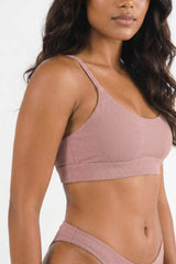 The Bell Pep | Red Chambray Boob Hammock™ Scoop Bralette - Shinesty - Flyclothing LLC
