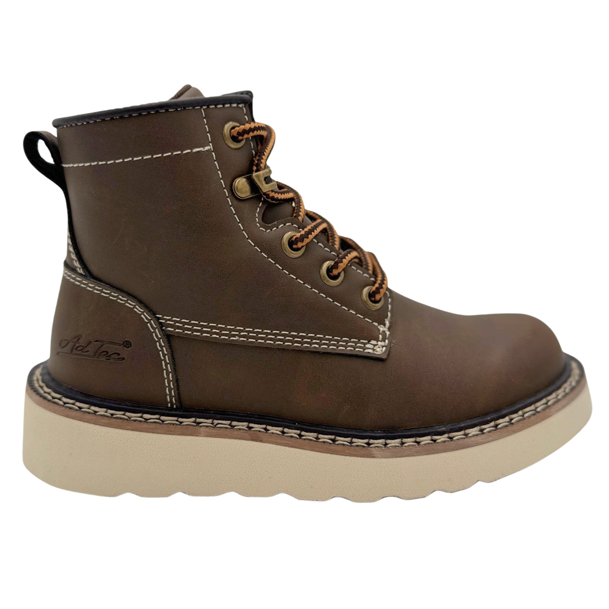 AdTec Oregon Kids' Farm Boot with Side Zipper Brown - side view
