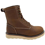 AdTec Meadow High Men's 8 Inch Work Boot Whiskey Brown - side view
