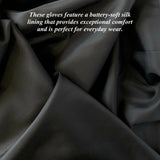 CS3117 (slate) - Men’s Italian silk lined suede formal and dress leather gloves - Leather Gloves Online - Flyclothing LLC
