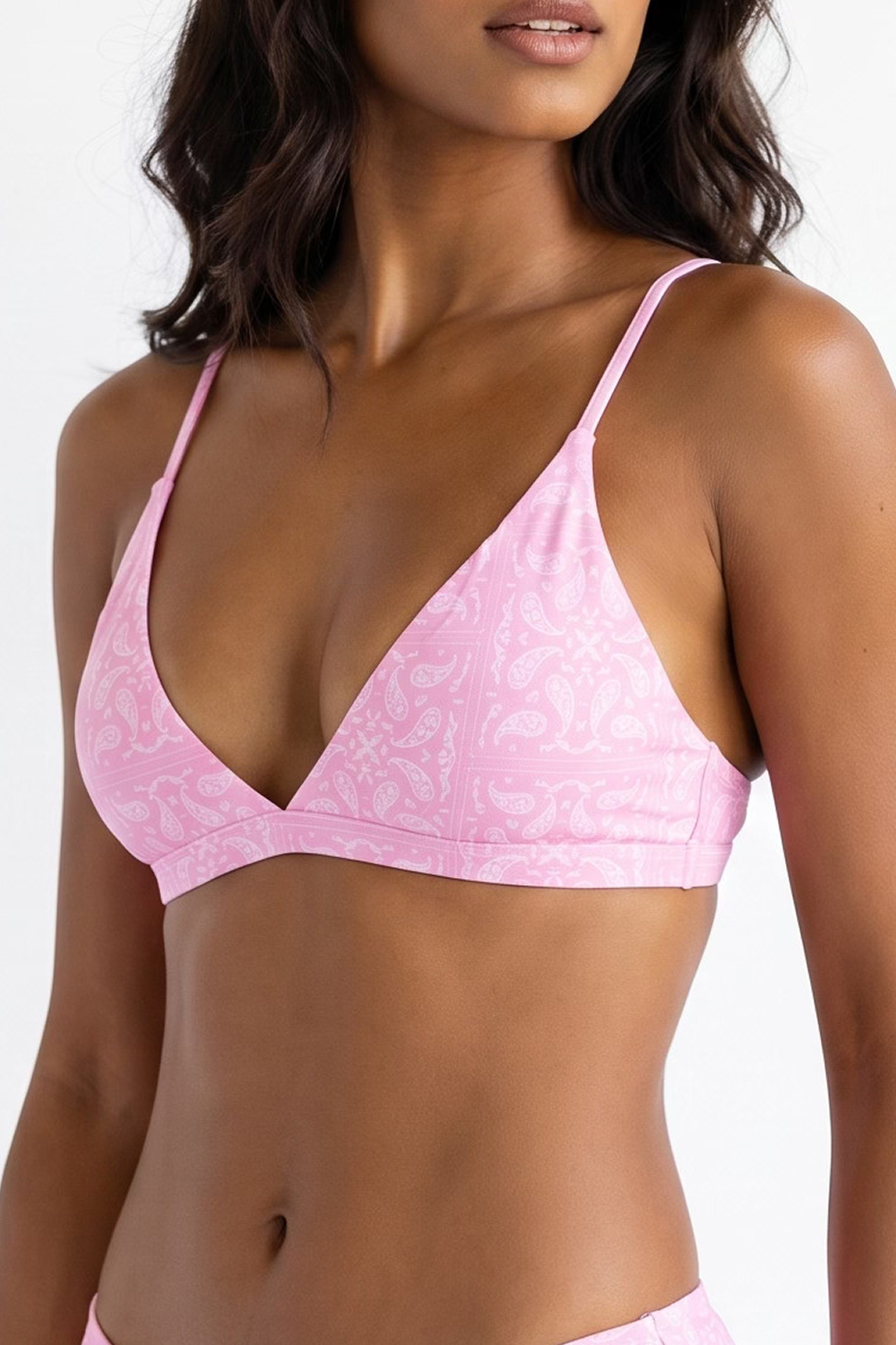 The Silk & Saddle | Pink Bandana Boob Hammock™ Triangle Bralette - Shinesty - Flyclothing LLC