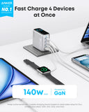 Anker Charger (140W, 4-Port, PD 3.1) with USB-C Cable
