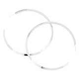 Brass Metal Hoop Earrings (2.8Inch) - Madeline Love - Flyclothing LLC