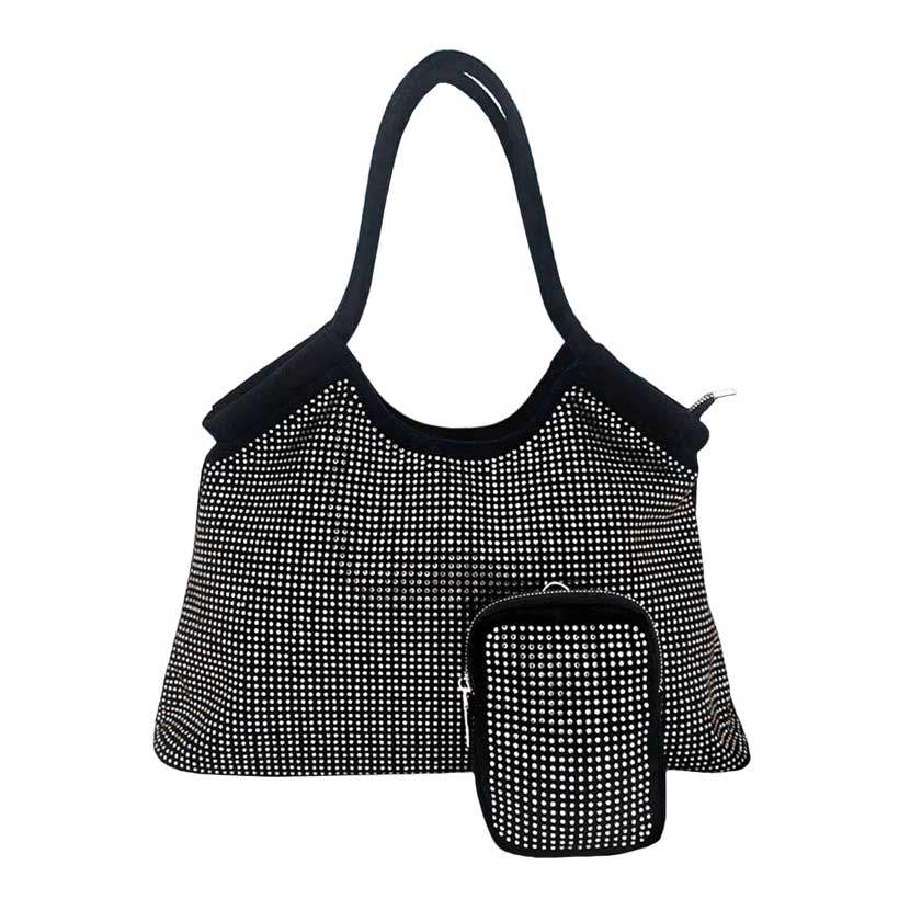 2Pcs Bling Shoulder Bag and Mini Pouch Bag Set - Madeline Love - Flyclothing LLC