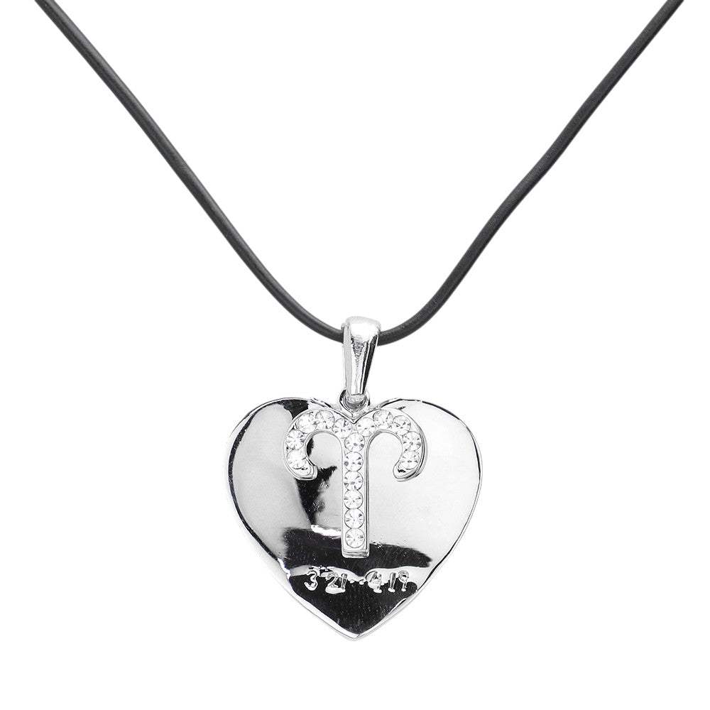 Aries - Zodiac Heart Layered Pendant Necklace - Madeline Love - Flyclothing LLC