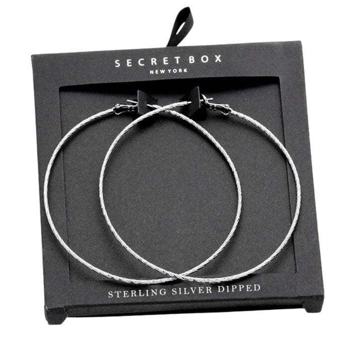 Secret Box Textured Gold Dipped Hoop Earrings - Madeline Love - Flyclothing LLC
