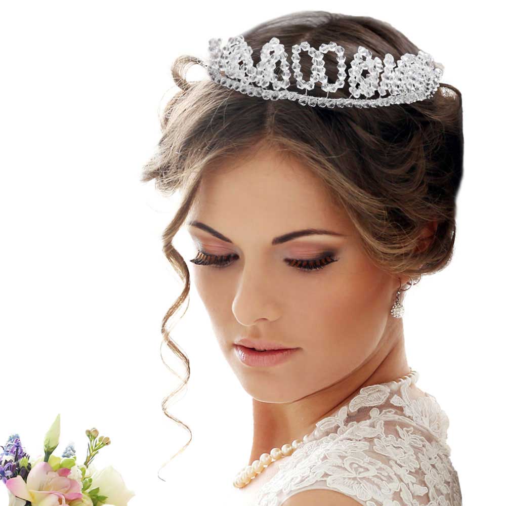 Bicone Beaded Bun Wrap Headpiece Necklace - Madeline Love - Flyclothing LLC