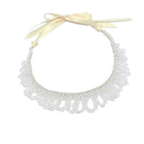 Bicone Beaded Bun Wrap Headpiece Necklace - Madeline Love - Flyclothing LLC