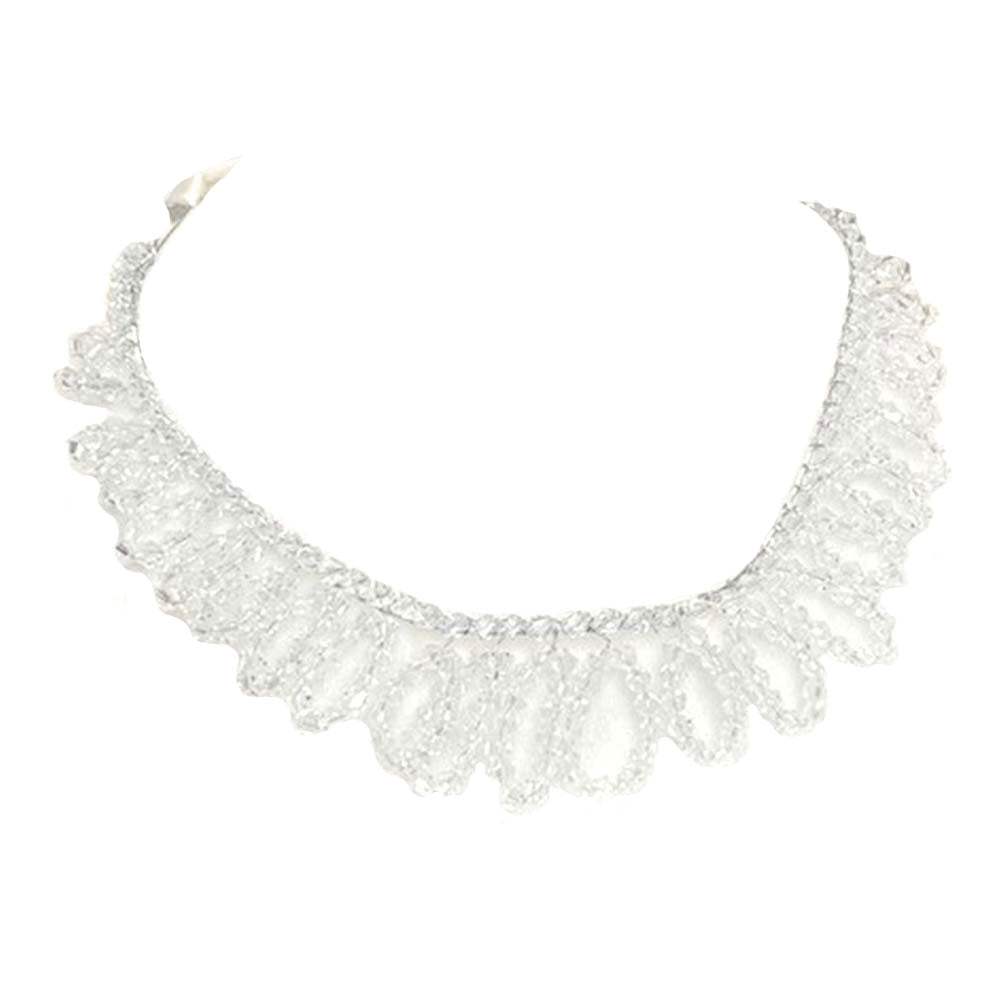Bicone Beaded Bun Wrap Headpiece Necklace - Madeline Love - Flyclothing LLC