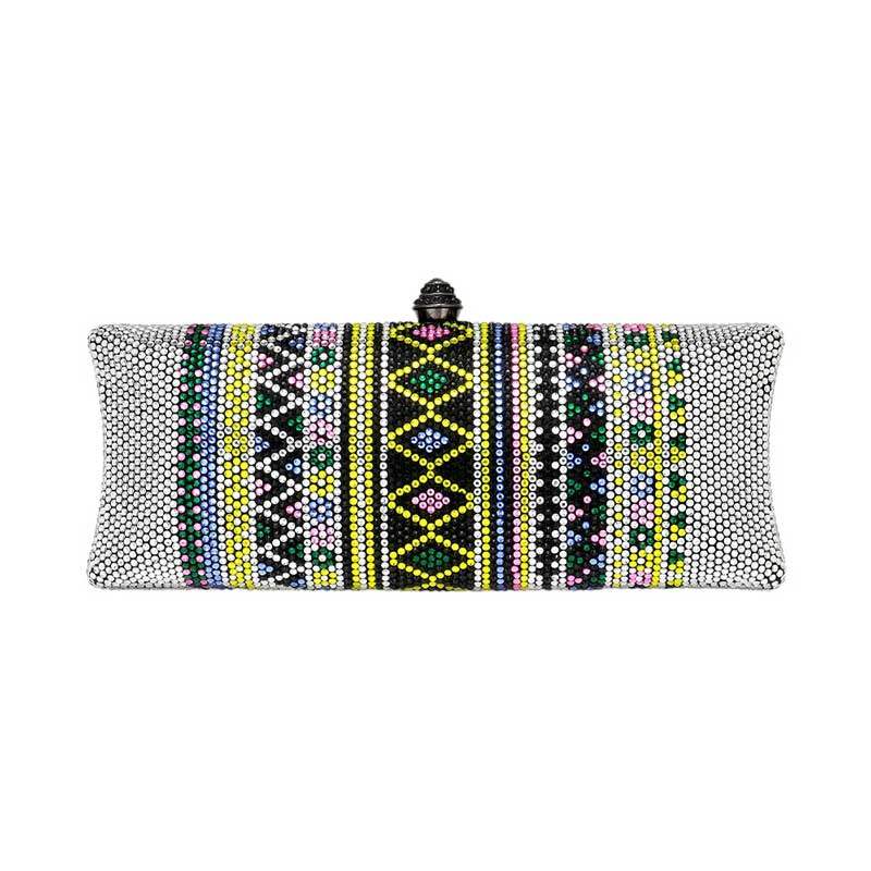 Bling Aztec Print Evening Clutch Bag - Madeline Love - Flyclothing LLC