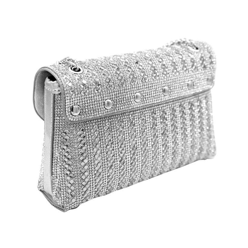 Bling Flap Bag Shoulder Crossbody Evening Bag - Madeline Love - Flyclothing LLC