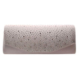 Bling Solid Rectangle Evening Clutch Crossbody Bag - Madeline Love - Flyclothing LLC