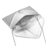 Bling Stone Studded Flap Envelop Evening Clutch Bag / Crossbody Bag - Madeline Love - Flyclothing LLC